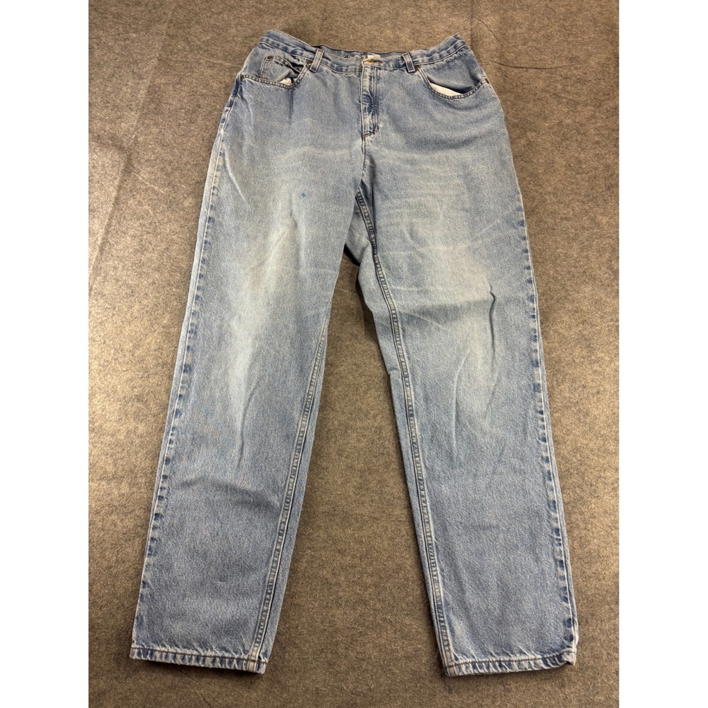 VTG Liz Claiborne High Waisted Light Wash Jeans Classic Fit Size 16L Denim